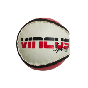 Four red Smart Touch sliotars with custom phone number print